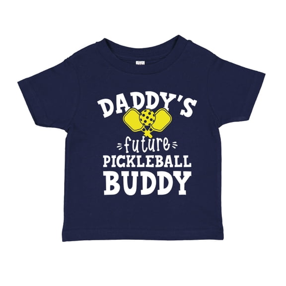 Daddy's Future Pickleball Buddy Toddler T-Shirt 5/6T Navy Blue