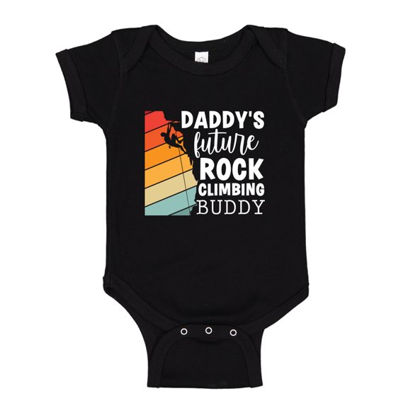 Daddy's Future Rock Climbing Buddy Baby Bodysuit One Piece 24 mo Black