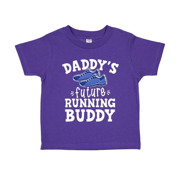 Daddy's Future Running Buddy Toddler T-Shirt 3T Purple