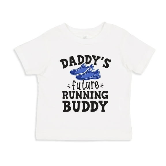Daddy's Future Running Buddy Toddler T-Shirt 4T White