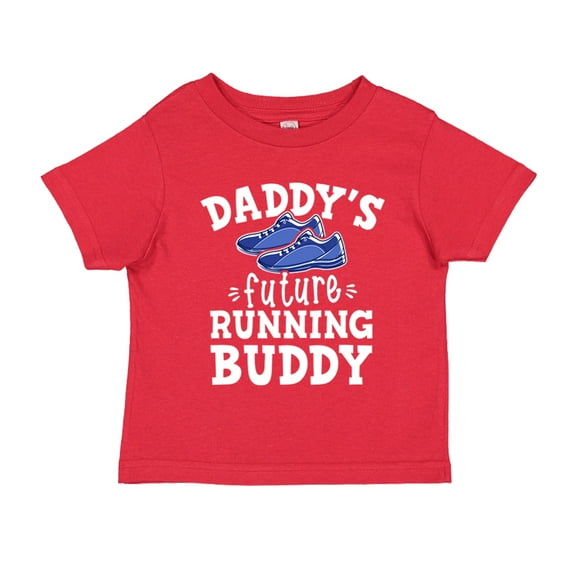 Daddy's Future Running Buddy Toddler T-Shirt 5/6T Red