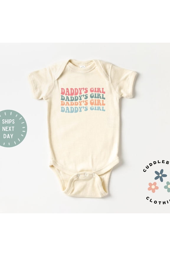 Daddy's Girl Baby Bodysuit, Retro Daddy's Little Girl Bodysuit, New Daddy Gift, Cute Baby Girl, Father's Day