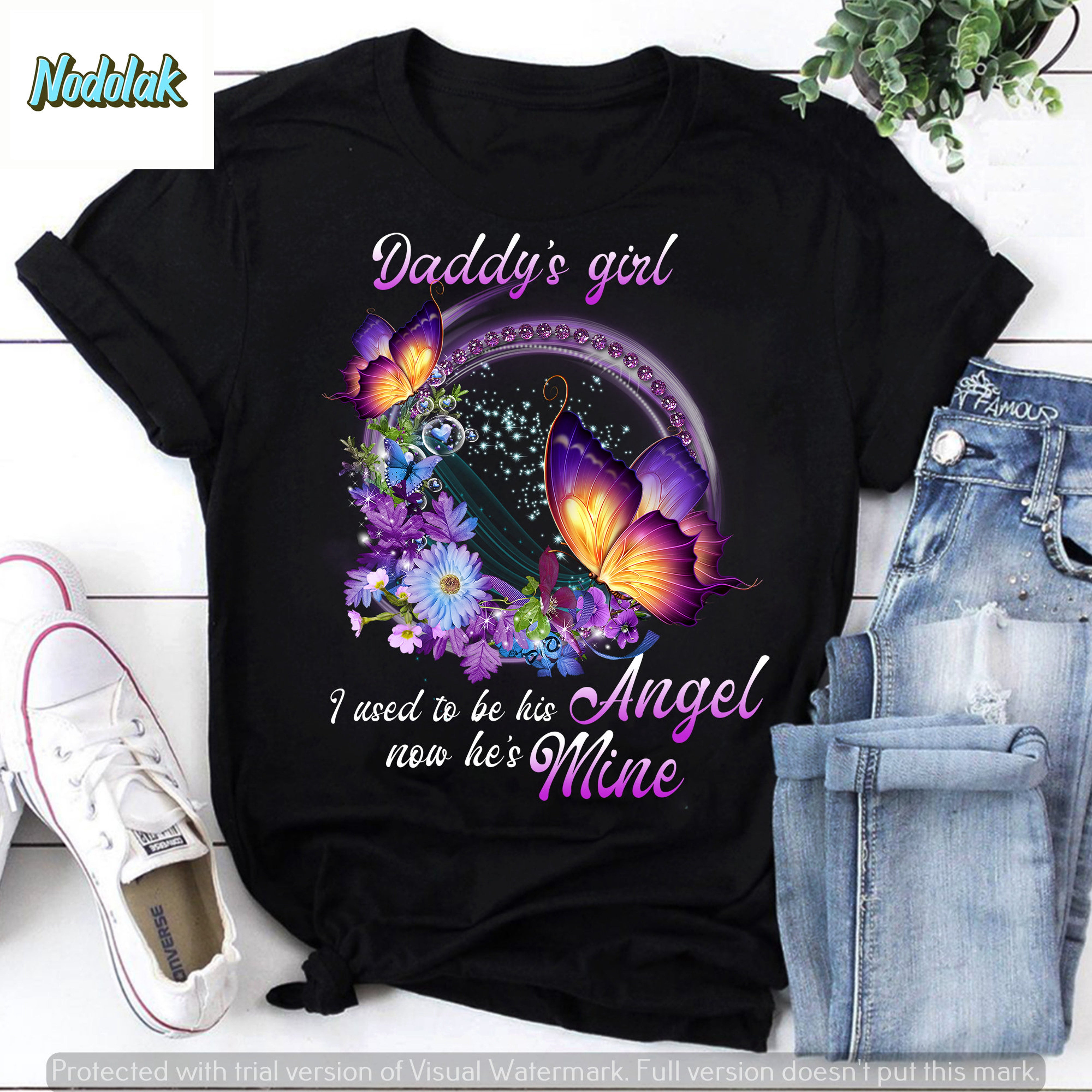 Daddy’s Girl I Used To Be His Angel Now He’s Mine Vintage TShirt
