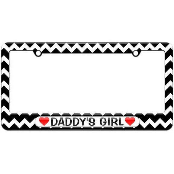 Daddy's Girl Love with Hearts License Plate Tag Frame, Multiple Colors