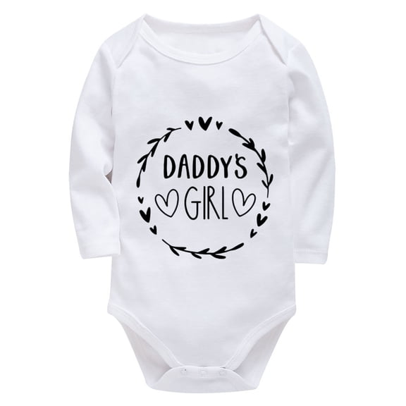 Daddy's Girl Outfits Newborn Girl Long Sleeve Coming Home Outfit for Baby Girl White Baby Girl Clothing 0-3 Months