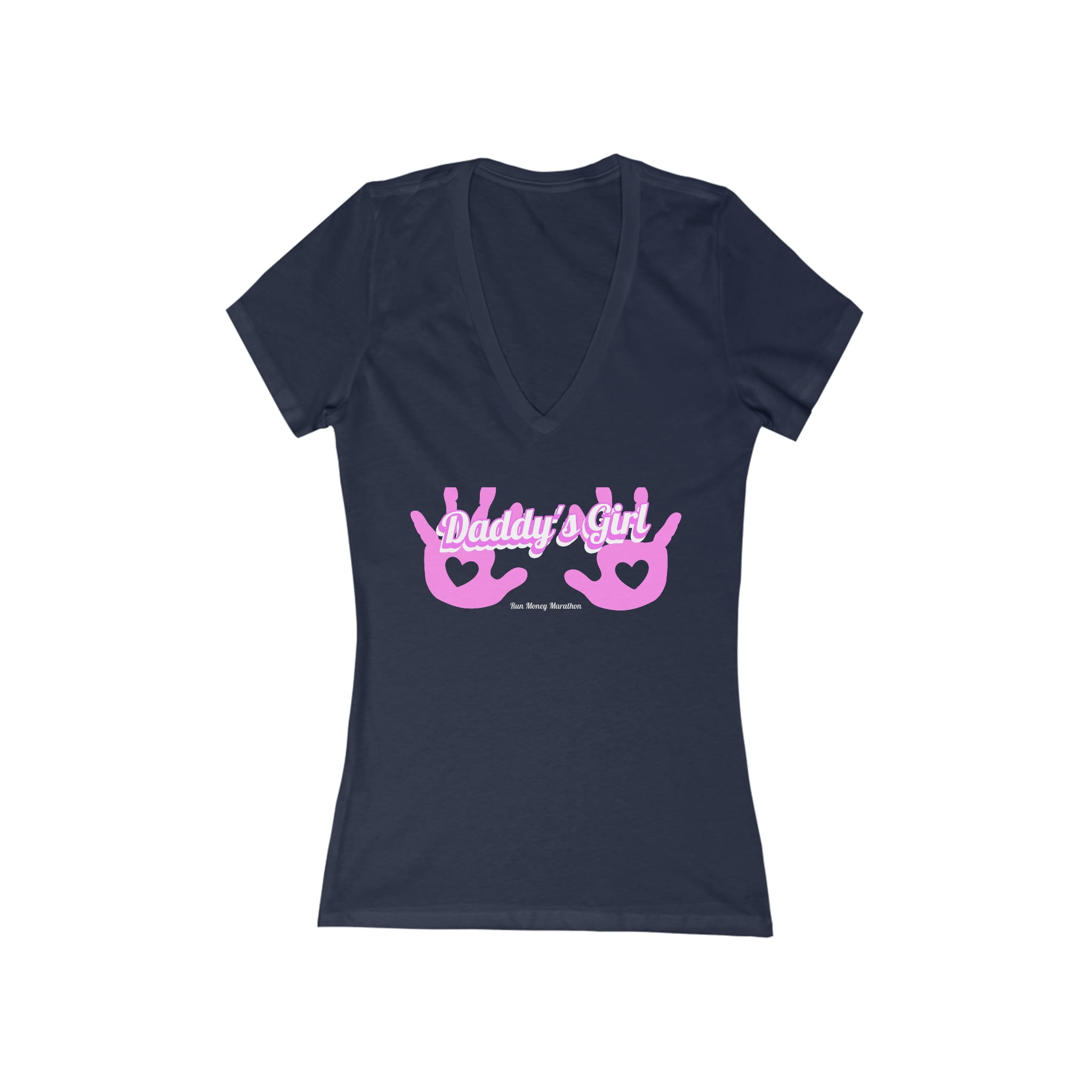Daddy's Girl Women's Deep V-Neck T-Shirt