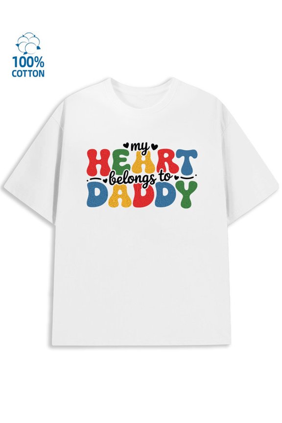 Daddy's Heart Tee Men's lovers white Cool shirts, Funny shirts, t shirt y2k full Unique Design Unisex Shirt Graphic Tee tshirts Trendy Unisex Shirt Cotton tshirts