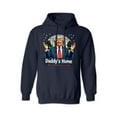 thumbnail image 1 of Daddy's Home Hoodie, Funny Political Hoodie for Men & Women, Trump Graphic Hooded Sweatshirt - Navy, 1 of 3