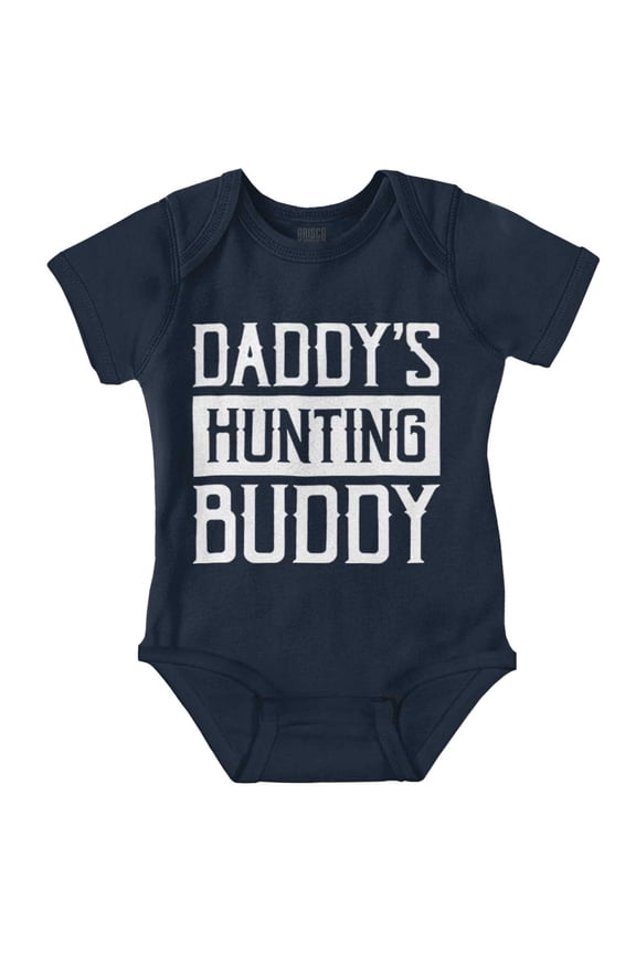 Daddy's Hunting Buddy Hunter's Kiddo Romper Boys or Girls Infant Baby Brisco Brands 12M