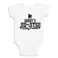 thumbnail image 1 of Daddy's Jiu-Jitsu Rolling Partner Baby Bodysuit One Piece NB White, 1 of 3