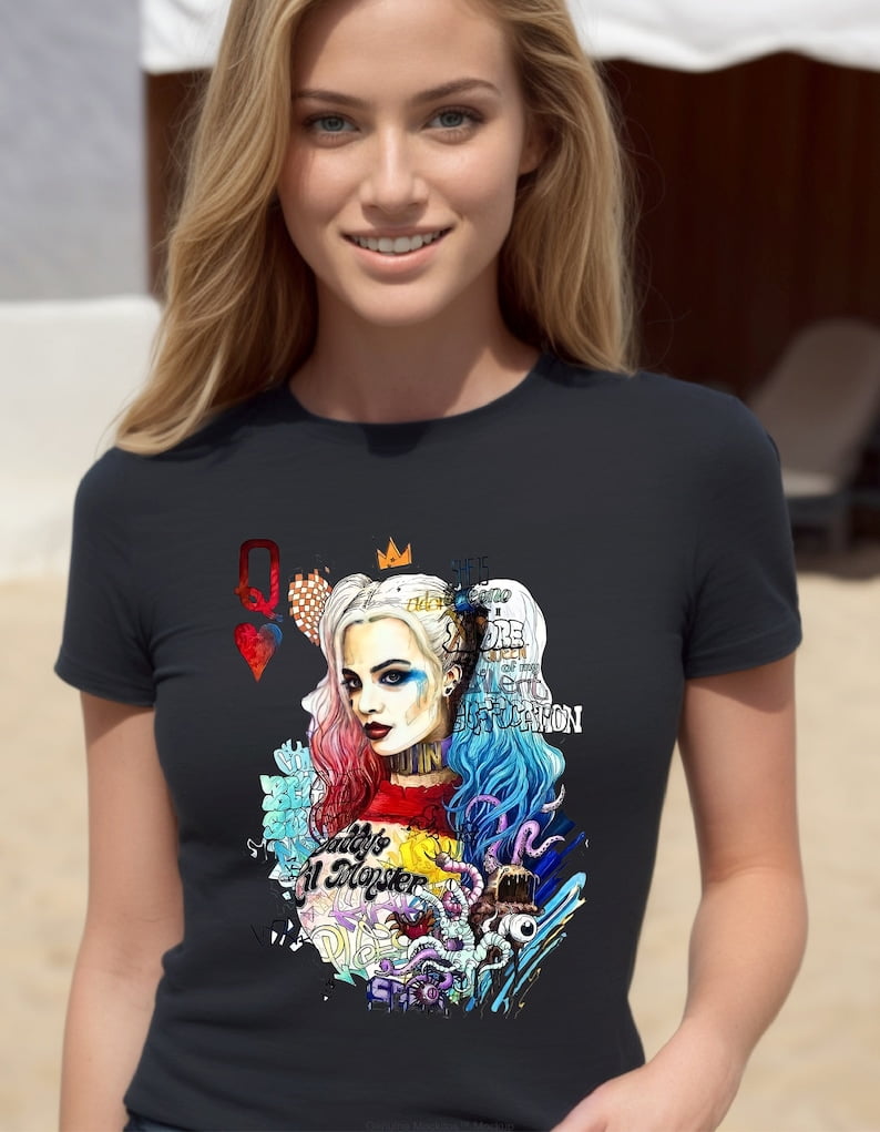 Harley quinn t shirt logo best sale