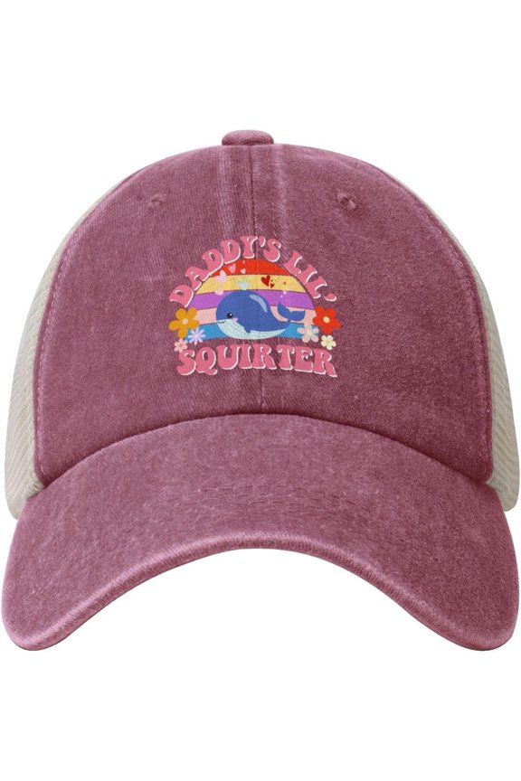 Daddy's Lil Squirter Funny Hat Denim Baseball Cap