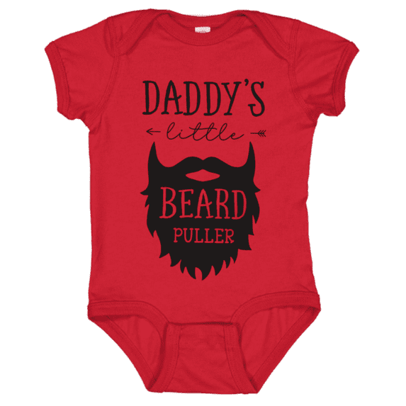 Daddy’s Little Beard Puller Funny Baby Bodysuit, Cute Infant Onesie, Humor Baby Shower Gift for Boys or Girls