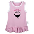 thumbnail image 1 of Daddy's Little Beard Puller Funny Dresses For Baby, Newborn Babies Skirts, Infant Princess Dress, 0-24M Kids Graphic Clothes (Pink Sleeveless Dresses, 18-24 Months), 1 of 4