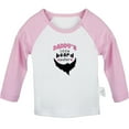 thumbnail image 1 of Daddy's Little Beard Puller Funny T shirt For Baby, Newborn Babies T-shirts, Infant Tops, 0-24M Kids Graphic Tees Clothing (Long Pink Raglan T-shirt, 12-18 Months), 1 of 4