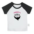 thumbnail image 1 of Daddy's Little Beard Puller Funny T shirt For Baby, Newborn Babies T-shirts, Infant Tops, 0-24M Kids Graphic Tees Clothing (Short Black Raglan T-shirt, 0-6 Months), 1 of 4