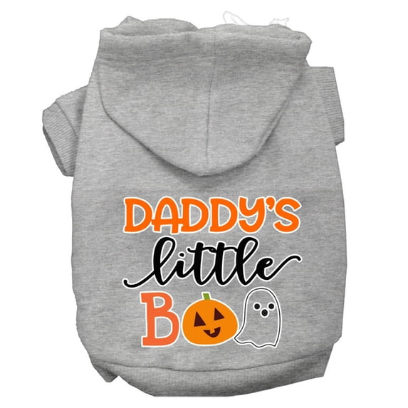 Halloween Pet, Dog Cat Hoodie Screen Printed, "Daddy's Little Boo"
