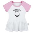 thumbnail image 1 of Daddy's Little Caddy Funny Dresses For Baby, Newborn Babies Skirts, Infant Princess Dress, 0-24M Kids Graphic Clothes (Pink Raglan Dresses, 12-18 Months), 1 of 5