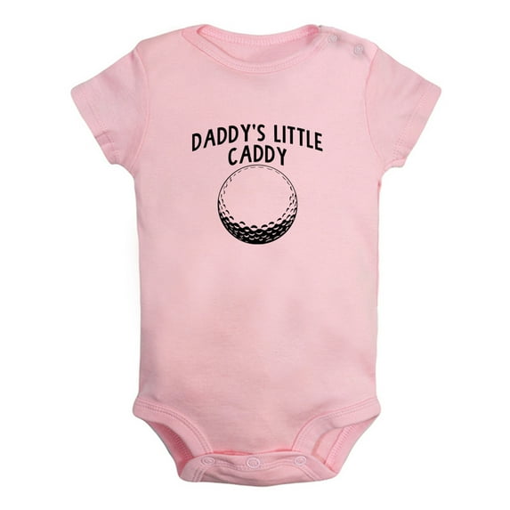 Daddy's Little Caddy Funny Rompers For Babies, Newborn Baby Unisex Bodysuits, Infant Jumpsuits, Toddler 0-24 Months Kids One-Piece Oufits (Pink, 18-24 Months)
