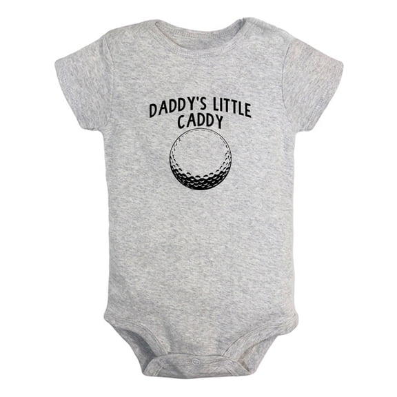 Daddy's Little Caddy Funny Rompers For Babies, Newborn Baby Unisex Bodysuits, Infant Jumpsuits, Toddler 0-24 Months Kids One-Piece Oufits (Gray, 12-18 Months)