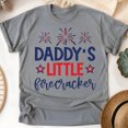 thumbnail image 1 of Daddy’s Little Firecracker Shirt – Patriotic 4th of July Toddler T-Shirt, Graphite Heather, Size XL, 1 of 6