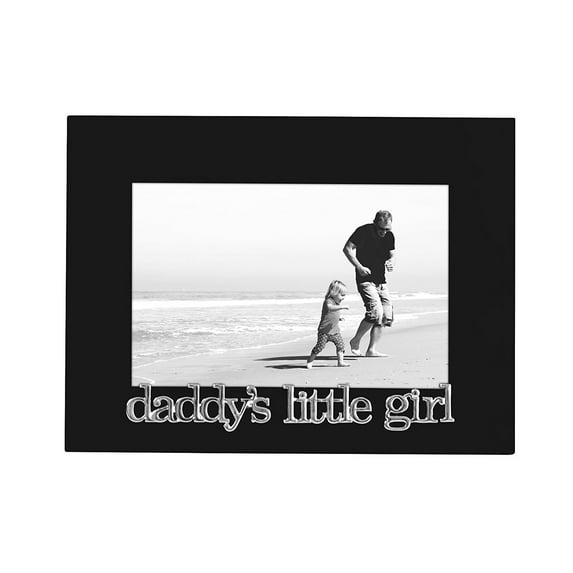 Americanflat 4x6 Picture Frame with Glass daddy little perfect holidays store beloved photos birthdays - Black