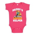 thumbnail image 1 of Daddy's Little Helper Excavator Baby Bodysuit One Piece 24 mo Cyber Pink, 1 of 3