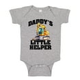 thumbnail image 1 of Daddy's Little Helper Excavator Baby Bodysuit One Piece NB Athletic Heather, 1 of 3