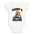 thumbnail image 1 of Daddy's Little Helper Excavator Baby Bodysuit One Piece NB White, 1 of 3