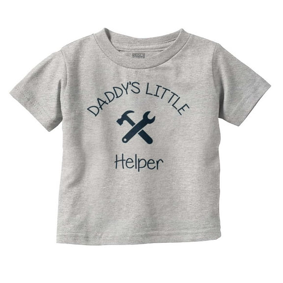 Daddy's Little Helper Handyman Dad Toddler Boy Girl T Shirt Infant Toddler Brisco Brands 12M