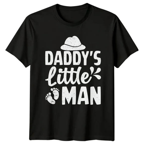 Daddy's Little Man Hat T-Shirt, Fathers Day Gift, Mens Womens Tee