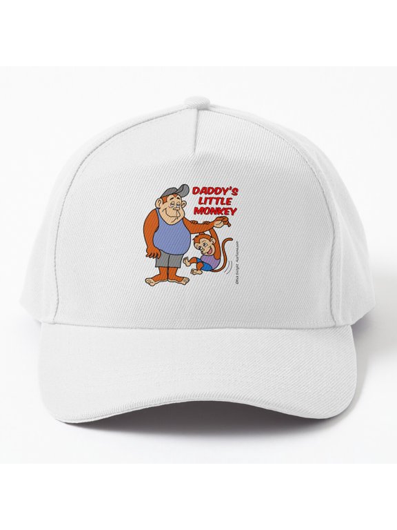 Daddy's Little Monkey Baseball Hat, Family Animal Nickname Character Design, Classic Cap