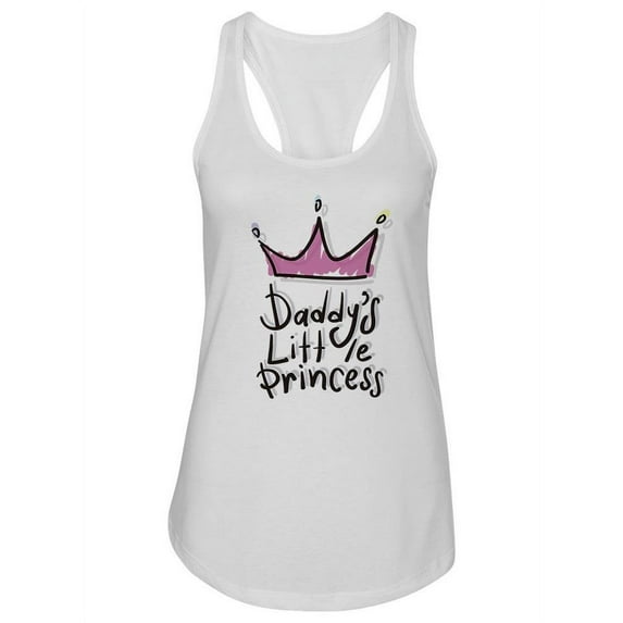 Daddy's Little Princess Design. Tank Women -Image by Shutterstock, Female Large
