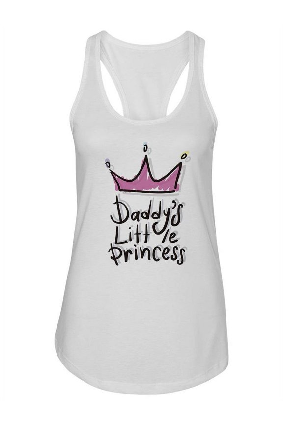 Daddy's Little Princess Design. Tank Women -Image by Shutterstock, Female Small