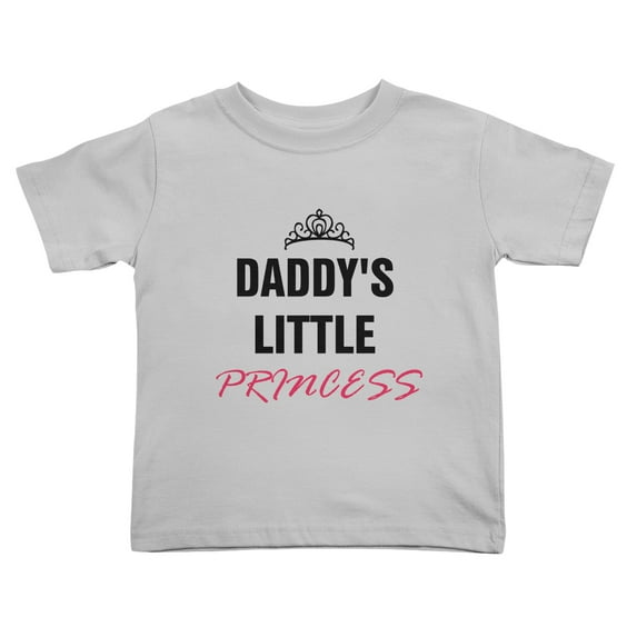 Daddy's Little Princess Funny Toddler T-Shirts for Boys Girls (Gray, Youth S)