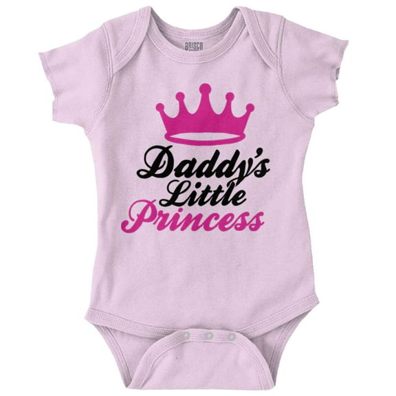 Daddy's Little Princess Girly Tiara Bodysuit Jumper Girls Infant Baby Brisco Brands NB