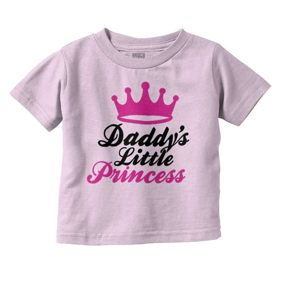 Daddy's Little Princess Girly Tiara Youth T Shirt Tee Girls Infant Toddler Brisco Brands 4T