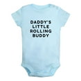 thumbnail image 1 of Daddy's Little Rolling Buddy Funny Rompers For Babies, Newborn Baby Unisex Bodysuits, Infant Jumpsuits, Toddler 0-12 Months Kids One-Piece Oufits (Blue, 6-12 Months), 1 of 4