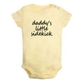 thumbnail image 1 of Daddy's Little Sidekick Funny Rompers For Babies, Newborn Baby Unisex Bodysuits, Infant Jumpsuits, Toddler 0-24 Months Kids One-Piece Oufits (Yellow, 6-12 Months), 1 of 4
