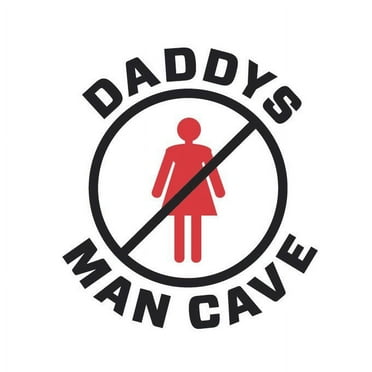 Daddy's Man Cave Vinyl Sticker - Large