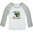 thumbnail image 1 of Daddy's New Camping Buddy Funny T shirt For Baby, Newborn Babies T-shirts, Infant Tops, 0-24M Kids Graphic Tees Clothing (Long Gray Raglan T-shirt, 0-6 Months), 1 of 4
