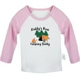thumbnail image 1 of Daddy's New Camping Buddy Funny T shirt For Baby, Newborn Babies T-shirts, Infant Tops, 0-24M Kids Graphic Tees Clothing (Long Pink Raglan T-shirt, 18-24 Months), 1 of 4