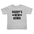thumbnail image 1 of Daddy's New Homie Cute Toddler T Shirts for Boys Girls (Gray, Youth S), 1 of 5