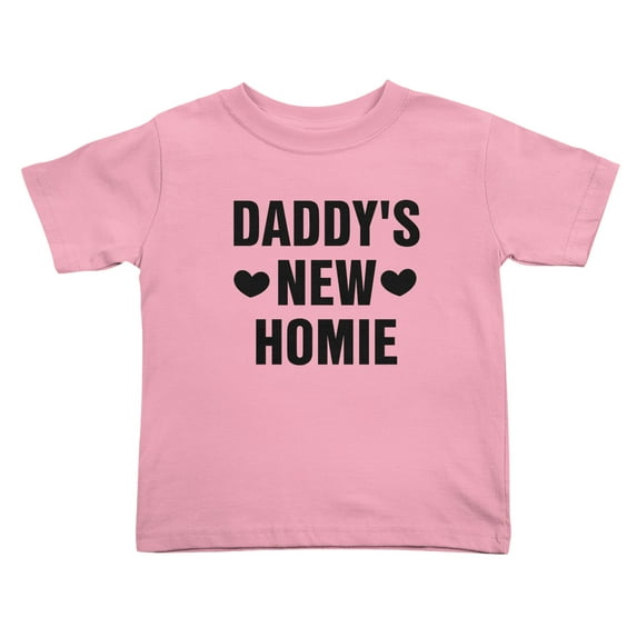 Daddy's New Homie Cute Toddler T Shirts for Boys Girls (Pink, Youth S)