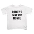 thumbnail image 1 of Daddy's New Homie Cute Toddler T Shirts for Boys Girls (White, Youth L), 1 of 5