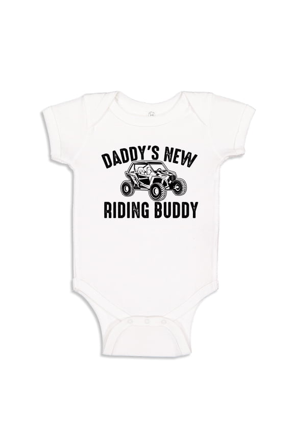 Daddy's New Riding Buddy UTV Baby Bodysuit One Piece 18 mo White