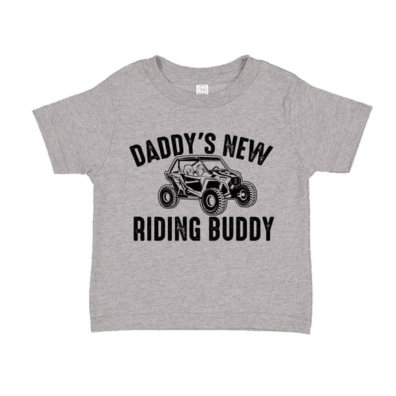 Daddy's New Riding Buddy UTV Toddler T-Shirt 2T Athletic Heather
