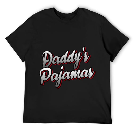 Daddy's Pajamas Trendy Idea for Husband Essential Graphic Mens Tee Shirt Black