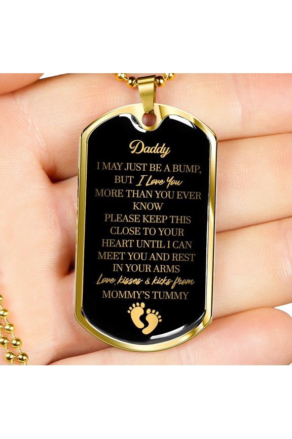 "Daddy to Be" Luxury Military Necklace
