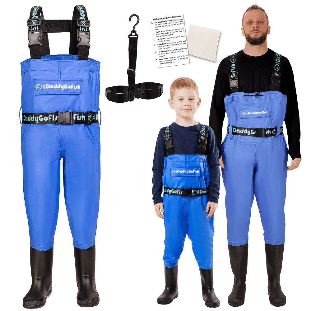 DaddyGoFish Chest Wader for Kids and Adults, Fishing and Hunting